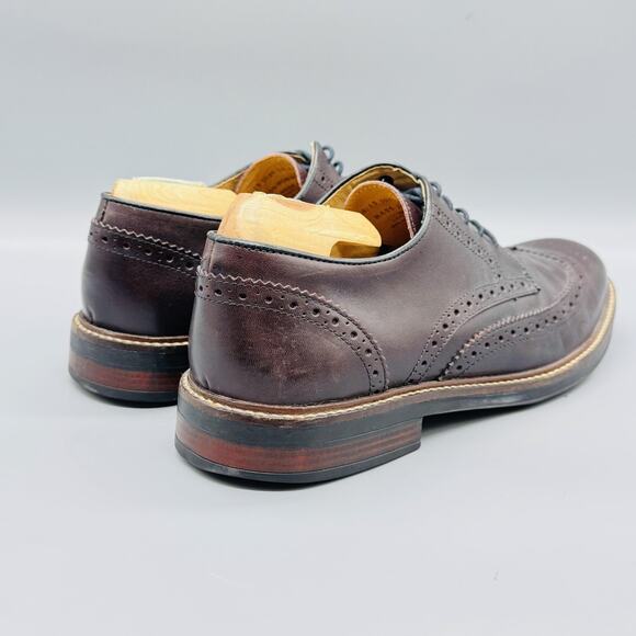 GH Bass & Co Shoes Mens 10 Brown Leather Jordan Wingtip Oxford Dress Brogue main image 9